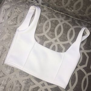 White crop top